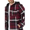 image:imageLevis mens Plaid Sherpa Lined Hooded Shirt Jacket Regular amp Big amp Tall SizesBurgundy