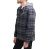 image:imageLevis mens Plaid Sherpa Lined Hooded Shirt Jacket Regular amp Big amp Tall SizesGreyNavy Plaid
