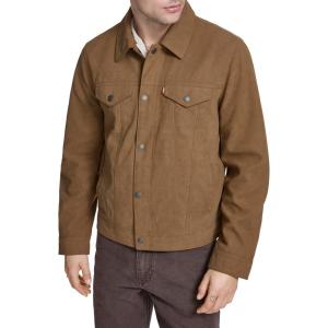 image:imageLevis Mens Faux Leather Classic Trucker JacketToffee Faux Suede