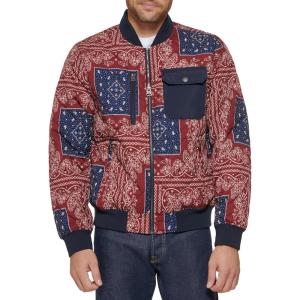 image:imageLevis Mens Levis Mens Diamond Quilted Bomber JacketBurgundy Bandana