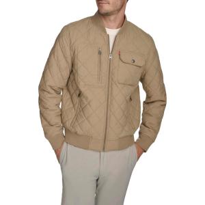 image:imageLevis Mens Levis Mens Diamond Quilted Bomber JacketLight Taupe