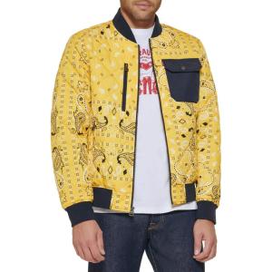image:imageLevis Mens Levis Mens Diamond Quilted Bomber JacketYellow Bandana