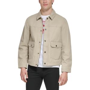 image:imageLevis Mens Lightweight Trucker Shirt JacketStone Cotton Canvas