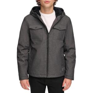 image:imageLevis Mens Soft Shell Two Pocket Hooded Trucker JacketGraphite Heather Sherpa