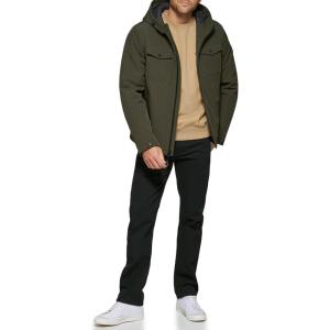image:imageLevis Mens Soft Shell Two Pocket Hooded Trucker JacketOlive Unfilled 2