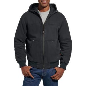image:imageLevis Mens Workwear Cotton Canvas Hooded Bomber Jacket Regular amp Big amp Tall SizesNavy Quilted Lining