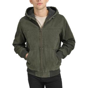 image:imageLevis Mens Workwear Cotton Canvas Hooded Bomber Jacket Regular amp Big amp Tall SizesOlive