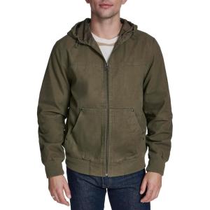 image:imageLevis Mens Workwear Cotton Canvas Hooded Bomber Jacket Regular amp Big amp Tall SizesOlive Tree Lightweight