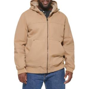 image:imageLevis Mens Workwear Cotton Canvas Hooded Bomber Jacket Regular amp Big amp Tall SizesTan