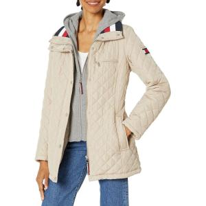 image:imageTommy Hilfiger Womens MidLength Classic Quilted JacketChino