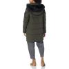 image:imageDKNY Womens Faux Fur Hood Long Down Puffer CoatLoden