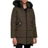 image:imageDKNY Womens Faux Fur Hood Long Down Puffer CoatLoden Multi