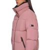 image:imageDKNY Womens Oversized Rib Knit Outerwear Puffer CoatRosewood