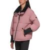 image:imageDKNY Womens Oversized Rib Knit Outerwear Puffer CoatRosewood