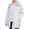 image:imageCalvin Klein Womens Casual Hooded Zip Front Puffer Long Sleeve CoatDove Grey
