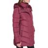 image:imageCalvin Klein Womens Casual Hooded Zip Front Puffer Long Sleeve CoatOxblood
