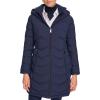 image:imageCalvin Klein womens Long Chevron Bibfront Lightweight JacketDark Navy