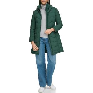 image:imageCalvin Klein womens Long Chevron Bibfront Lightweight JacketForest
