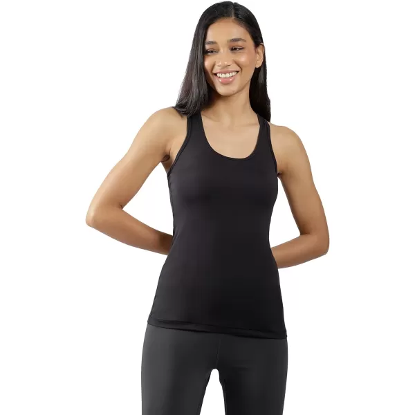 Yogalicious 2 Pack Ultra Soft Lightweight Racerback Tank TopBlackBlack