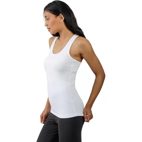 Yogalicious 2 Pack Ultra Soft Lightweight Racerback Tank TopWhiteHeather Charcoal