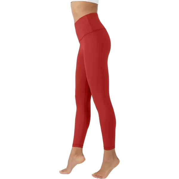 Yogalicious High Waist Squat Proof Lux Ankle Leggings for WomenCandy Apple Lux 25