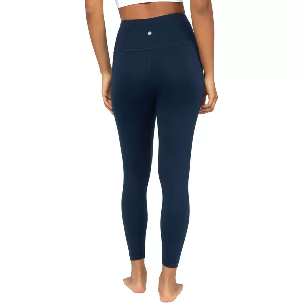 Yogalicious High Waist Squat Proof Lux Ankle Leggings for WomenDark Navy Lux 25