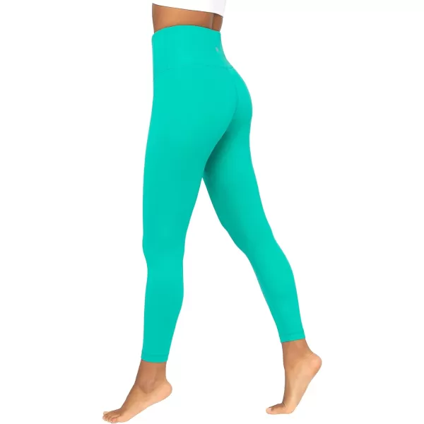 Yogalicious High Waist Squat Proof Lux Ankle Leggings for WomenDynasty Green Lux 25