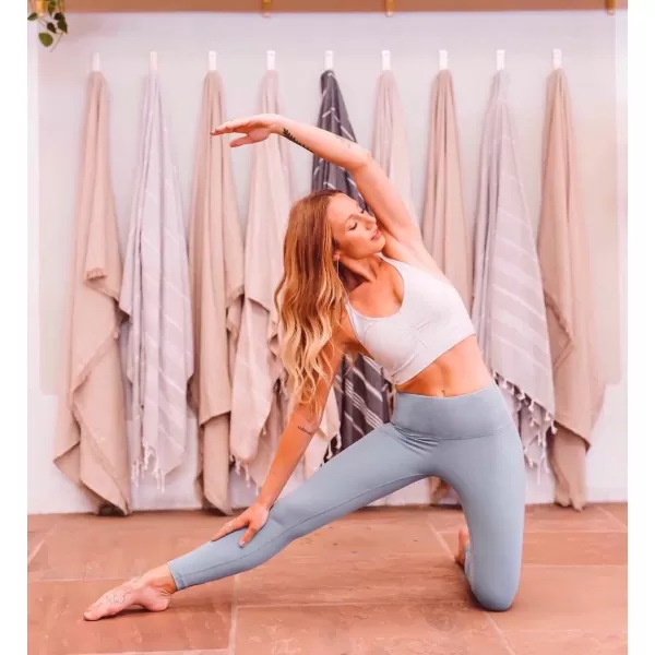 Yogalicious High Waist Squat Proof Lux Ankle Leggings for WomenOrchid Haze Lux 25