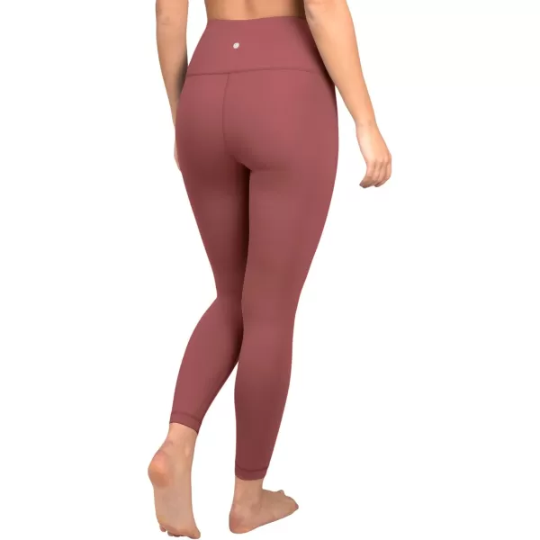 Yogalicious High Waist Squat Proof Lux Ankle Leggings for WomenRouge Blush Lux 25