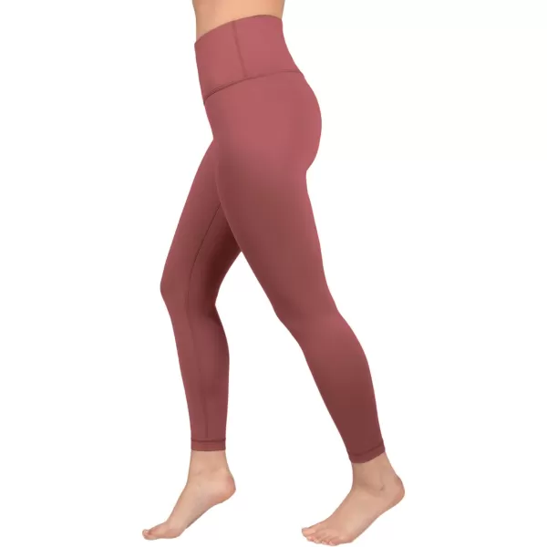 Yogalicious High Waist Squat Proof Lux Ankle Leggings for WomenRouge Blush Lux 25