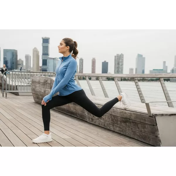 Yogalicious High Waist Squat Proof Lux Ankle Leggings for WomenSleet Lux 25