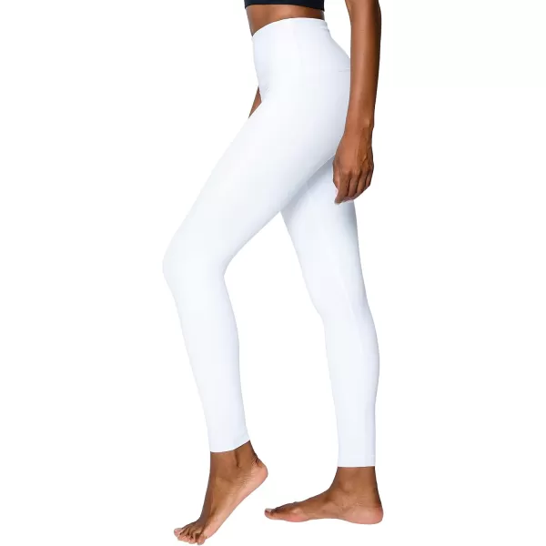 Yogalicious High Waist Squat Proof Lux Ankle Leggings for WomenWhite Lux 25