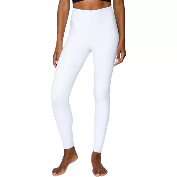 Yogalicious High Waist Squat Proof Lux Ankle Leggings for WomenWhite Lux 25