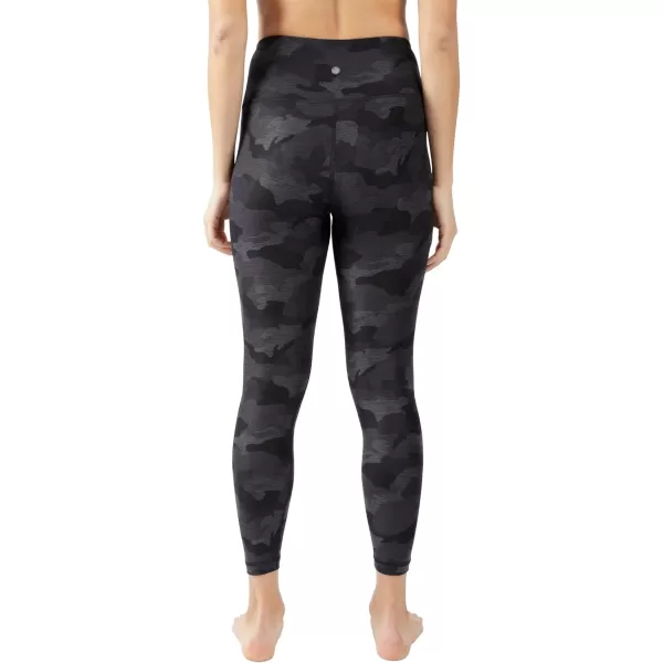 Yogalicious High Waist Squat Proof Soft Printed Leggings for WomenBlack Camo Elastic Free