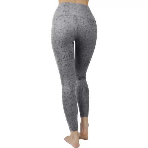 Yogalicious High Waist Squat Proof Soft Printed Leggings for WomenBlack Nude Tech Elastic Free