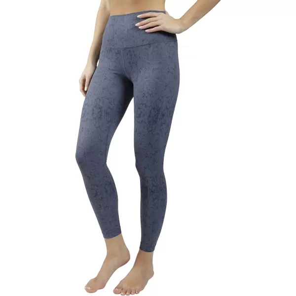 Yogalicious High Waist Squat Proof Soft Printed Leggings for WomenCelestial Navy Nude Tech Elastic Free