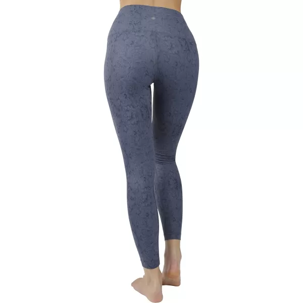 Yogalicious High Waist Squat Proof Soft Printed Leggings for WomenCelestial Navy Nude Tech Elastic Free