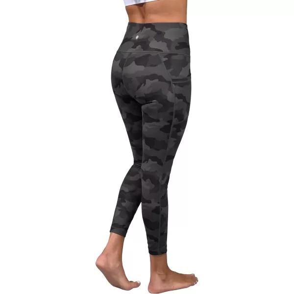 Yogalicious High Waist Squat Proof Soft Printed Leggings for WomenGreen Camo Lux