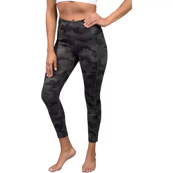 Yogalicious High Waist Squat Proof Soft Printed Leggings for WomenGreen Camo Lux