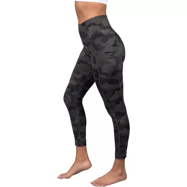 Yogalicious High Waist Squat Proof Soft Printed Leggings for WomenGreen Camo Lux