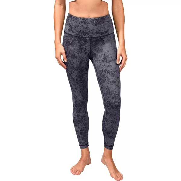 Yogalicious High Waist Squat Proof Soft Printed Leggings for WomenItalian Quartz Dark Navy Lux