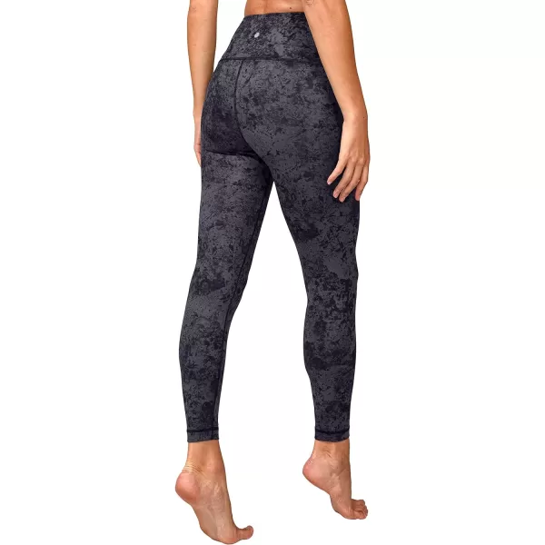 Yogalicious High Waist Squat Proof Soft Printed Leggings for WomenItalian Quartz Dark Navy Lux