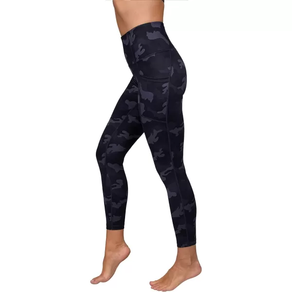 Yogalicious High Waist Squat Proof Soft Printed Leggings for WomenNavy Camo Lux