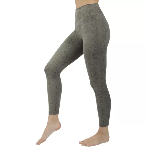 Yogalicious High Waist Squat Proof Soft Printed Leggings for WomenSage Nude Tech Elastic Free