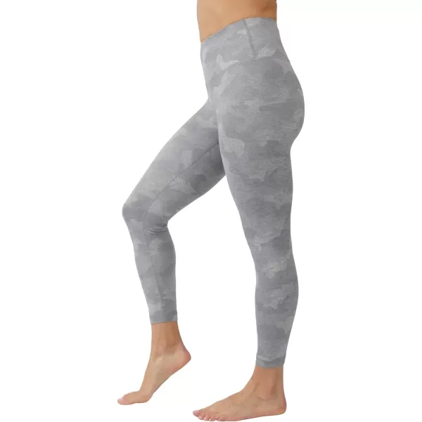 Yogalicious High Waist Squat Proof Soft Printed Leggings for WomenSilver Camo Elastic Free