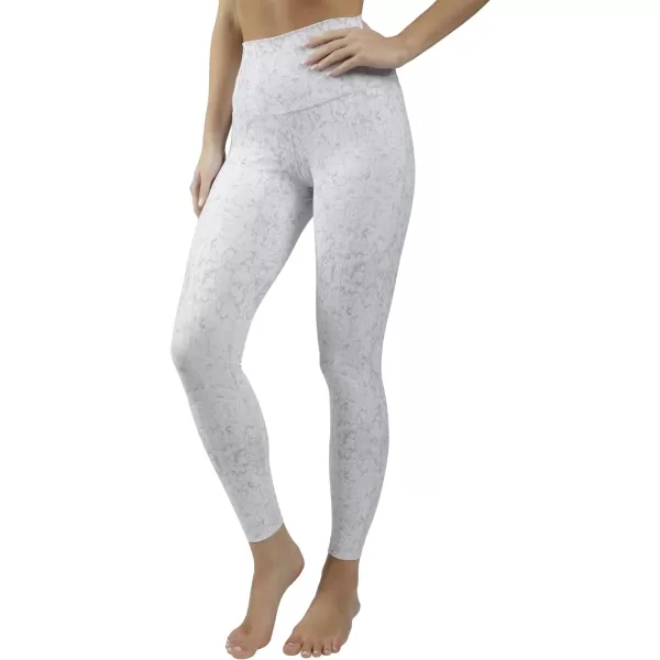 Yogalicious High Waist Squat Proof Soft Printed Leggings for WomenWhiteGrey Nude Tech Elastic Free