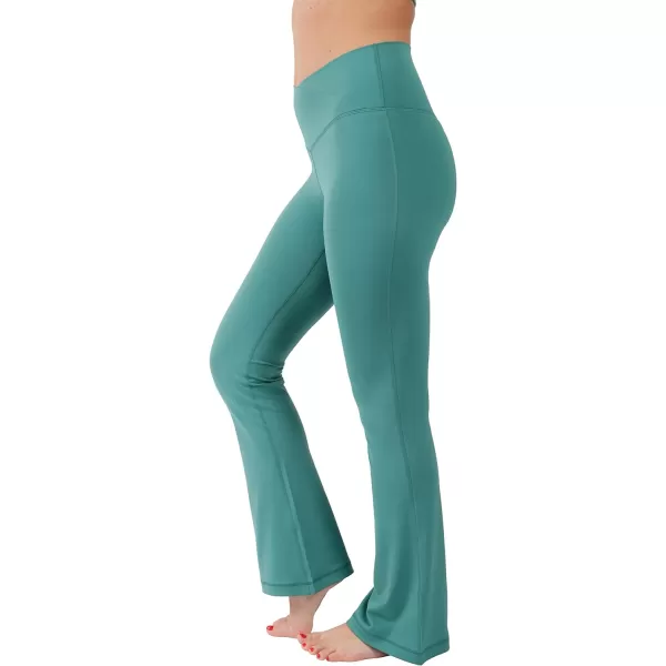 Yogalicious High Waisted Crossover Flare Leggings  Squat Proof Yoga Pants for WomenNorth Sea Lux