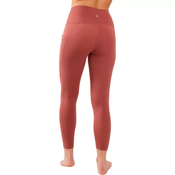 Yogalicious Lux High Waist Elastic Free Ankle LeggingApple Butter WPocket