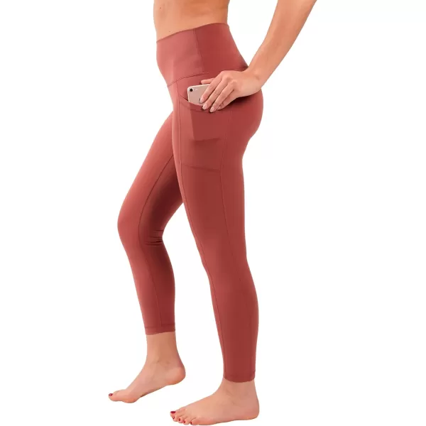 Yogalicious Lux High Waist Elastic Free Ankle LeggingApple Butter WPocket