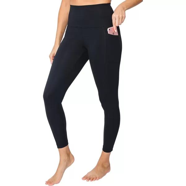 Yogalicious Lux High Waist Elastic Free Ankle LeggingBlack WPocket